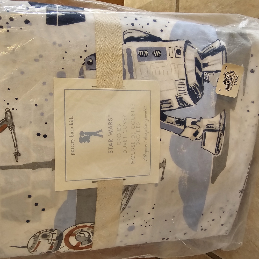 Pottery Barn Kids Blue and White Duvet Cover Modern Design